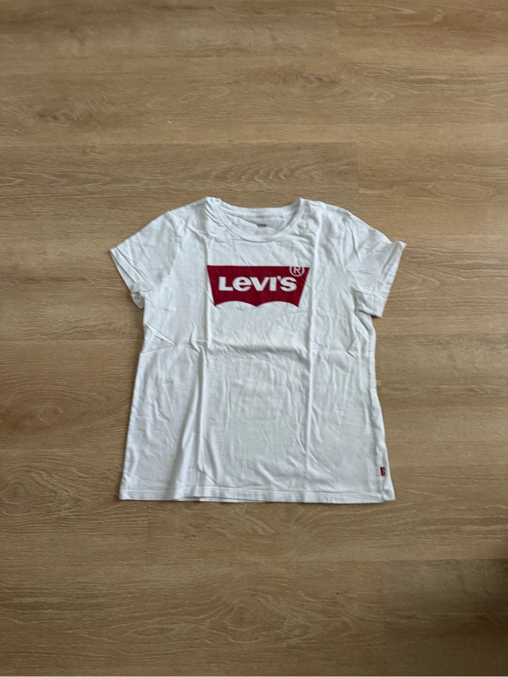 Levi's Women's White Tee with Red Logo